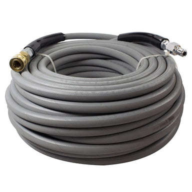 4000 PSI Gray High Pressure Hose 3 8 in x100 ft with QC Fitting