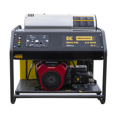 BE 3500 PSI 8.5 GPM Hot Water Pressure Washer - Truck Mounted - Front View